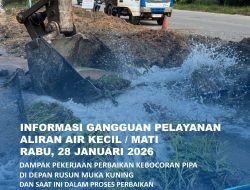 ABH Informasikan Dampak Perbaikan Kebocoran Pipa di Depan Rusun Muka Kuning