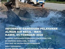 Ada Perbaikan Pipa Bocor di Simpang Barelang Tembesi, Berikut Daftar Area Terdampak