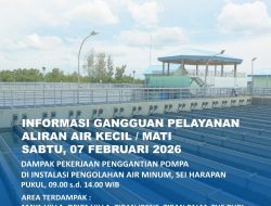ABH Informasikan Penggantian Pompa di IPA Sei Harapan