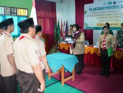 Umi Laila Lantik Pengurus Sako Pandu Maarif NU Pringsewu Periode 2025-2030
