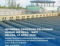 Tingkatkan Kualitas Layanan, ABH Lakukan Perbaikan dan Pemeliharaan IPA Duriangkang 14 April 2026