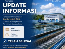 Pemeliharaan Gardu Listrik di IPA Duriangkang Rampung, ABH: Suplai Air Pelanggan Berangsur Normal