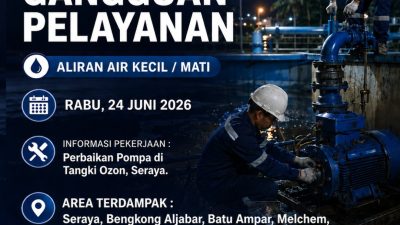 Perbaiki Pompa Tangki Ozon Seraya, ABH Pastikan Bantuan Air Bersih bagi Pelanggan