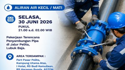 ABH Jadwalkan Penyambungan Pipa di Pelita, Cek Area Terdampak
