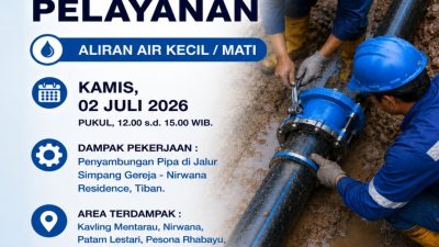 Peningkatan Layanan, ABH Relokasi dan Sambung Pipa di Jalur Simpang Gereja-Nirwana Residence