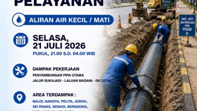 ABH Perkuat Jaringan Distribusi Air, Pekerjaan Penyambungan Pipa Dilaksanakan Selasa Malam