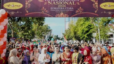 Dihadiri Martinijal Zakiyuddin Harahap, Hari Kebaya Nasional 2026 di Medan Berlangsung Meriah