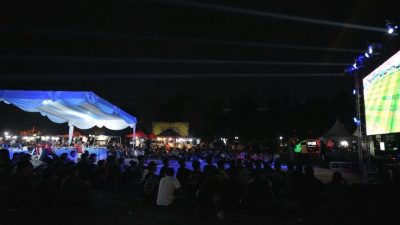 Nobar Spanyol vs Belgia di Pekanbaru Diserbu Ratusan Warga, UMKM Ikut Raup Berkah